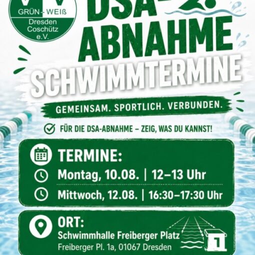 Kleines Plakat zur Abnahme des Schwimmnachweises