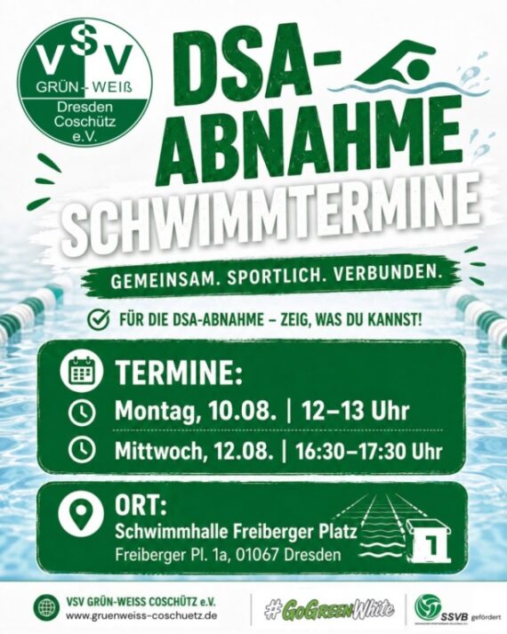 Kleines Plakat zur Abnahme des Schwimmnachweises