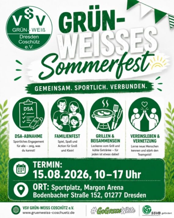 Kleines Plakat mit den Daten zum Sommerfest